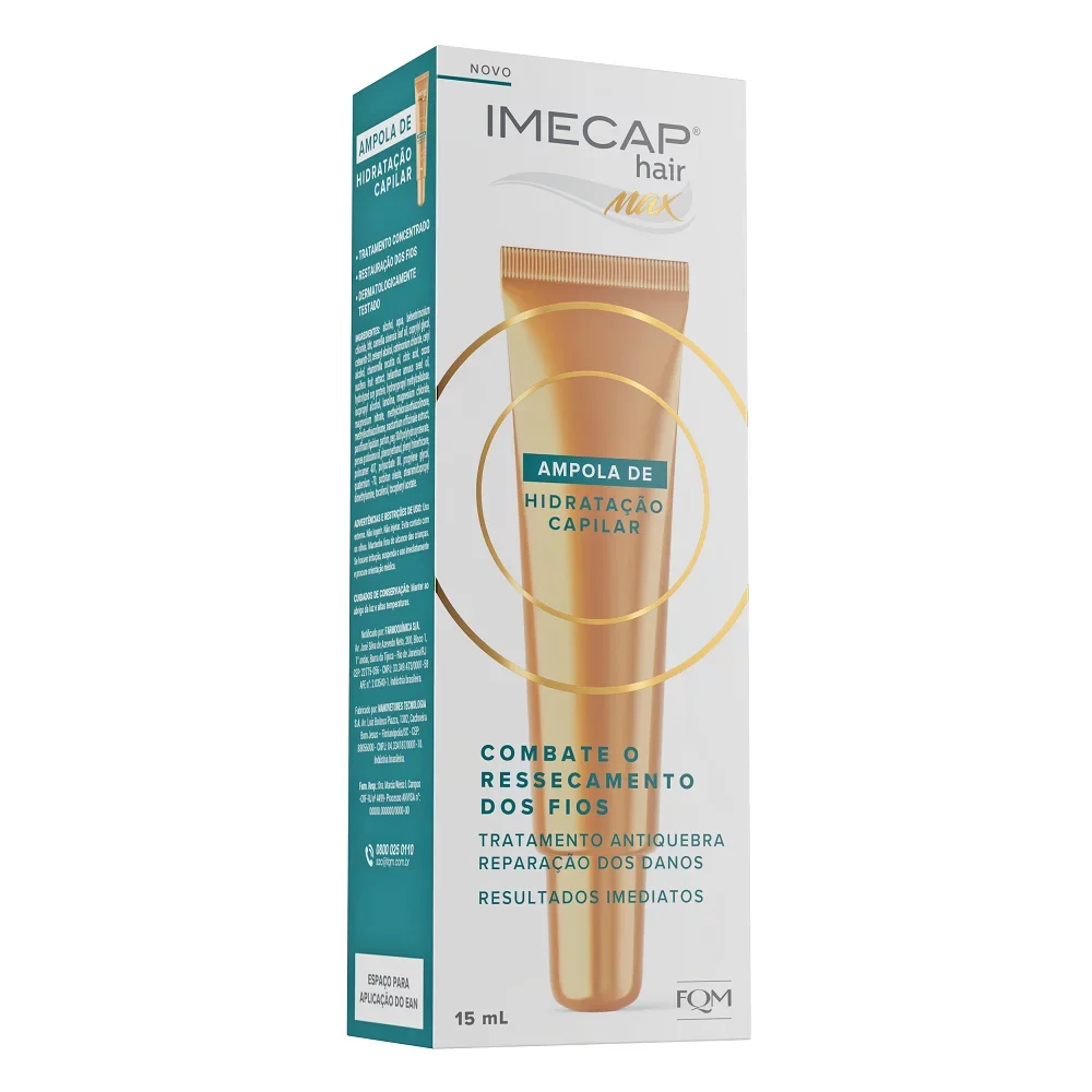 Imecap Hair Max Ampola de hidratação capilar Emablagem Imecap Hair Max Ampola de hidratação capilar