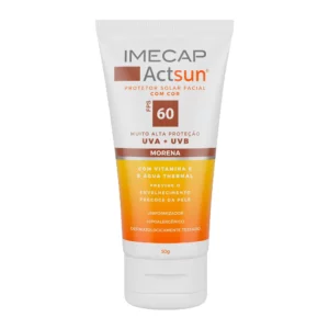 Embalagem Imecap Actsun FPS 60 Facial Cor Morena